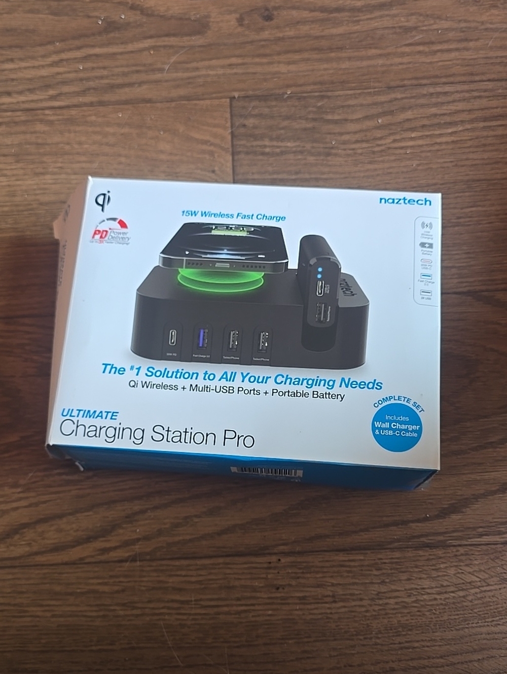 Naztech Ultimate Charging Station Pro - Black - 15W Wireless Fast Charge